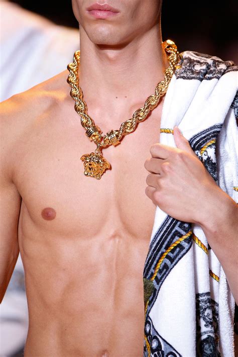 fake versace mens chain|versace gold necklace for men.